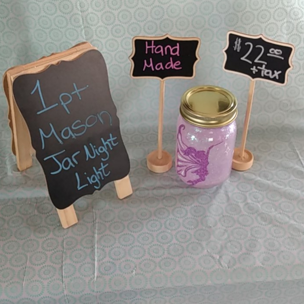 1 pint Mason Jar Night Light with Lights